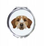  Basset breton kompakt zsebtükör geometrikus kutyával (5056739226056)