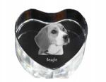 Art-Dog Beagle kristály szív, dísz, ajándéktárgy kutya fotóval (5055882444508)