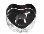 Art-Dog Bullterier Bull Terrier kristály szív, dísz, kutya fénykép ajándéktárgy (5055882444607)