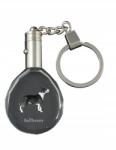 Art-Dog Bulterier kristály kulcstartó kutya képpel, kulcstartó, medál (ca-krow)