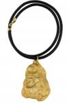Art-Dog Uszkár aranyozott kutya nyaklánc, medál szíjjal (5906111286058)