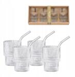 Villa Italia Poharak szívószállal 4 db-os Somero ajándék szett (GX206)