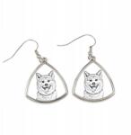 Art-Dog Akita háromszög alakú, lógós kutya fülbevaló, fényképpel, személyre szabható (5055882474468)