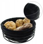 MPLCo Fém Kenyérkosár Kenyér Gyümölcs Textilbetét Fekete (23460970)