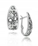 AB-Ag Ezüst fülbevaló áttört mintás ezüst 925 K302 (KSB302)