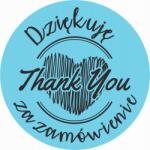  Matricák Etikett címkék kerek 3cm Köszönöm A Rendelést 100 db kék