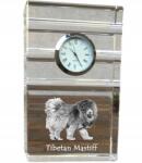  Tibeti masztiff kristály asztali karóra kutyával, saját fotóval (5060383449792)