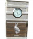  Macska Szfinx kristály asztali karóra az Ön fényképével, jutalom ajándéktárgy (5055882419100)