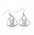 Art-Dog Baskír juhászkutya háromszög alakú lógós fülbevaló kutyával, fényképpel (5055882475670)