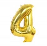  Lufi 4 Fólia Arany Alakú Szám Négy 100CM Hélium Jubileumi Születésnap