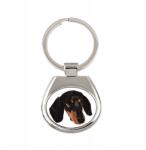 Art-Dog Tacskó rövidszőrű kutya kulcstartó, kulcstartó grafika medál (5056739219416)