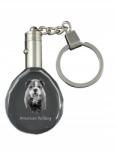 Art-Dog Amerikai bulldog kristály kulcstartó kutya fotóval, kulcstartó (5055882429987)