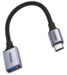 UGREEN US378 adapter kábel (USB aljzat - Type-C, OTG, 15cm, cipőfűző) FEKETE