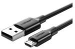 UGREEN adatkábel (USB - microUSB, 2.4A, gyorstöltő, 300cm) FEKETE (153601)