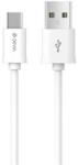 DEVIA adatkábel (USB - Type-C, 10W, gyorstöltő, 100cm) FEHÉR