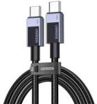 UGREEN L512 adatkábel (Type-C - Type-C, 100W, PD gyorstöltő, 100cm) SÖTÉTSZÜRKE