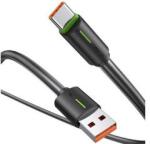 USAMS YU adatkábel (USB - Type-C, 18W, gyorstöltő, 100cm) FEKETE (167416)