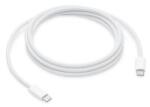 Apple adatkábel (Type-C - Type-C, 240W, PD gyorstöltő, 200cm, szőtt borítás, MU2G3ZM/A utód) FEHÉR