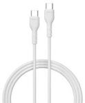 DEVIA adatkábel (Type-C - Type-C, 3A, gyorstöltő, 100cm) FEHÉR