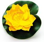 Velda selyem tavirózsa, sárga 10cm (123633)