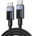 UGREEN L524 adatkábel (Type-C - Type-C, 60W, PD gyorstöltő, 200cm, cipőfűző) SÖTÉTSZÜRKE