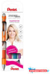 Pentel Rollertoll zselés 0.7mm, Pentel EnerGel BL77-4, írásszín narancs, pink, világoskék, lila (64724) - nyomtassotthon