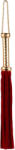 Devil Sticks Flogger with Metallic Leather Handle & Suede Leather Tails 46cm Red