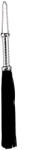 Devil Sticks Flogger with Metallic Leather Handle & Suede Leather Tails 46cm Black