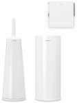 Brabantia Set accesorii pentru toaleta Brabantia ReNew 1003475, 3 piese, Rezistent la coroziune, Alb (1003475)