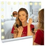 Soulima Kozmetikai tükör beépített LED világítással, 80x62 cm, állítható háttérvilágítással, Hollywood stílusú