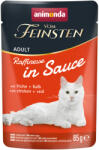 Animonda Vom Feinsten 48x85g animonda vom Feinsten Adult Raffinesse Csirke & borjú szószban nedves macskatáp