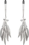 Rimba Bondage Play Nipple Clamps with Feathers Silver