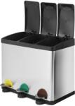 Jago Szemeteskuka pedálos rozsdamentes acél 3 x 20 L (HM30702)