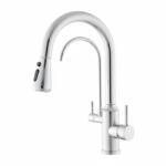 Welland Riva 3 utas / vízszűrős mosogató csaptelep - kihúzható zuhanyfej (króm)