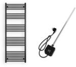  Törölközőszárító radiátor elektromos fűtőpatronnal 60 x 170 cm - Nero Italia AF-05-800W (fekete)