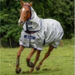 BUCAS Vízálló külső takaró ló számára nyakrésszel Bucas Sun Shower szürke