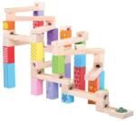 Bigjigs Toys Pista de bile din lemn colorată (DDBJ786)
