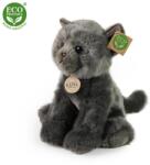 Rappa Pisica de pluș culcată gri 25 cm ECO-FRIENDLY (RP230767)