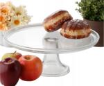 Edwanex Üveg Patera 31CM Lábon Sütemény Torta Keksz Tortaforma Lengyel (09-003/1)