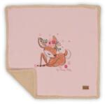  Waffle/sherpa téli babatakaró - Rózsaszín őzike