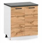 ULWE Konyhaszekrény Álló 2D Alsó 80cm Wotan tölgy (E-SD 80 2D B/DW)