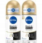Nivea Black&White Invisible Silky Smooth izzadásgátló roll-on 2x50ml (5905930225842)