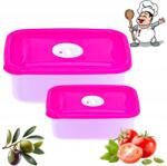  2 db-os Élelmiszertartály Készlet 1600ml +540ml Nedves Hűtőszekrényhez (105-124)