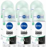 Nivea Black&White Invisible Fresh női izzadásgátló golyós dezodor 72 órás kiszerelésben, 6x50ml (737052249032)
