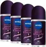 Nivea Pearl & Beauty Black női izzadásgátló golyós dezodor 48H 4x50ml (2947)