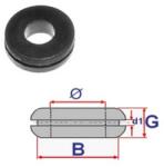 Romix Kábelátvezető, vezeték átvezető gumigyűrű, gumidugó univerzális 8 mm-es belső átmérővel C60488 (1 db) (C60488)