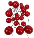  Vegyes drótos bogyó csomag, piros. 20 db/cs