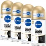 Nivea Black&White Invisible Silky Smooth izzadásgátló roll-on 4x50ml (5906496607011)