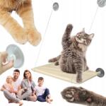 SATIS Fekhely Macskahinta, ablakra, stabil, tapadókorongos, bézs (EB935)