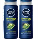 Nivea Energy Férfi Folyadék tusfürdő 2x500ml (5905930224555)